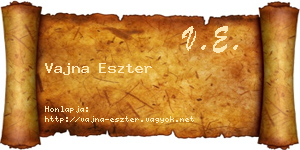 Vajna Eszter névjegykártya